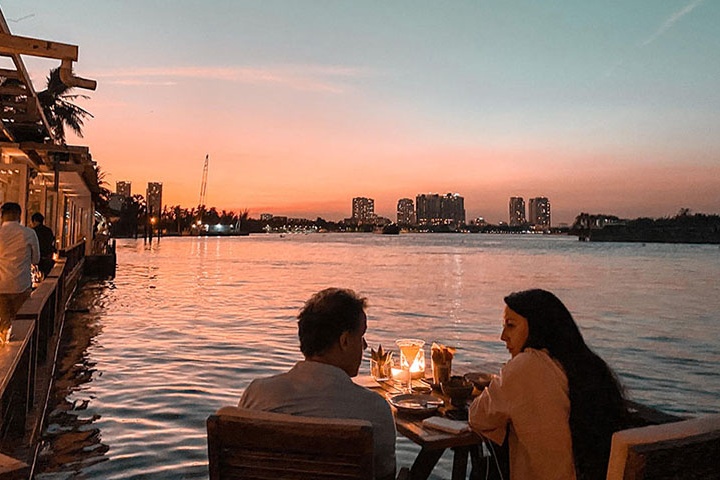 Sunset Cocktail On Saigon River