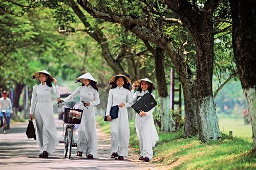  The “Ao Dai,” Vietnam's traditional attire.
