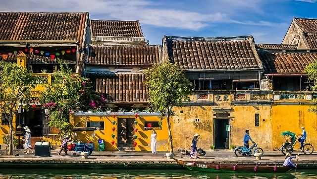 Hoi An, an ancient town, has preserved much of its architecture from the 15th to 19th centuries.